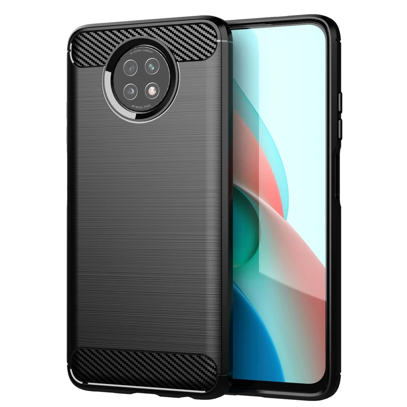 Shockproof Carbon Fiber Cover For Xiaomi Redmi Note 9T 5G Case Redmi Note 9T 5G Silicone Back Case For Redmi Note 9T 5G Funda