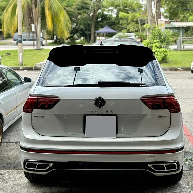 زعنفة خلفية للشفاه للسقف الخلفي لسيارة Volkswagen VW Tiguan MK2 R-Line R 2017-2024 أجنحة ذيل طراز ماكستون سبويلر رياح ثابتة