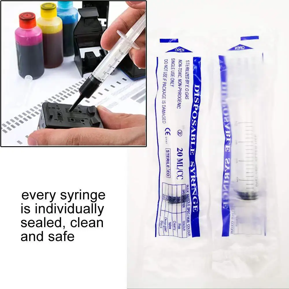 5ml, 10ml, 20ml, 30ml, 50ml syringes Disposable medical syringe for dissolving Experimental sampling Beauty injection tools
