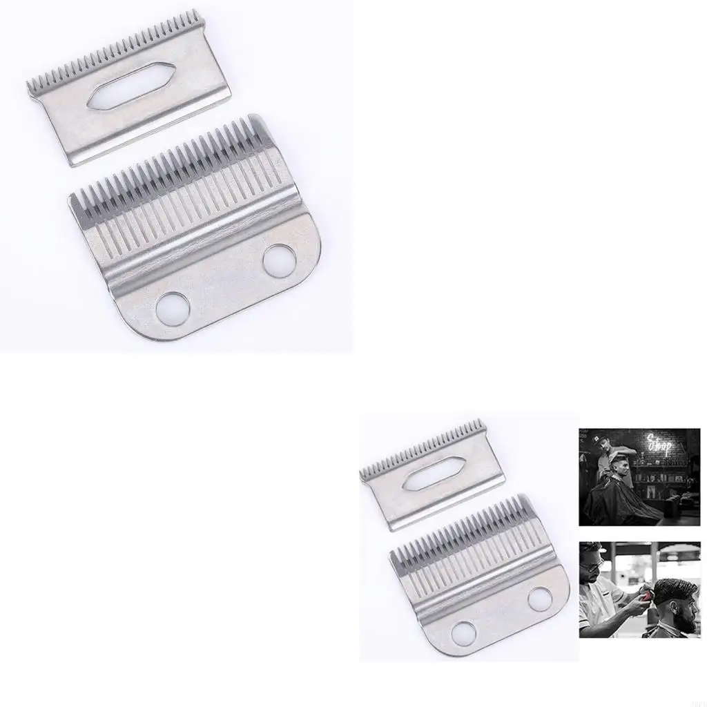 J6PE 2pcs Professional Stainless Steel Detachable Clipper Replacement Blade