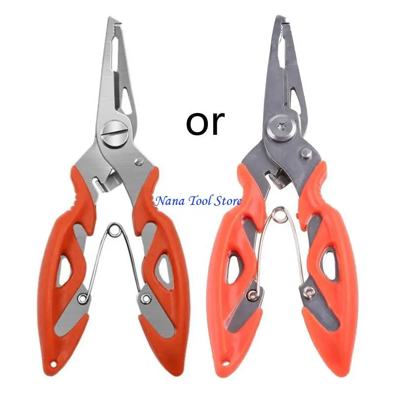 31GJ Fishing stainless steel braid cutters split ring scissors hook penghapus