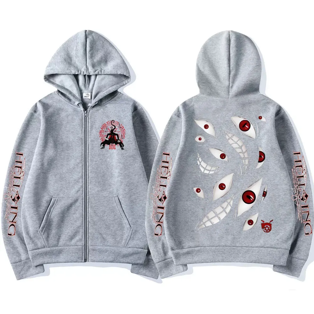 Fullmetal Alchemist Anime Sweatshirt Brotherhood Pride Eyes Printed Hooded Men Women Zipper Classic Hoodies Harajuku Zip Jacket