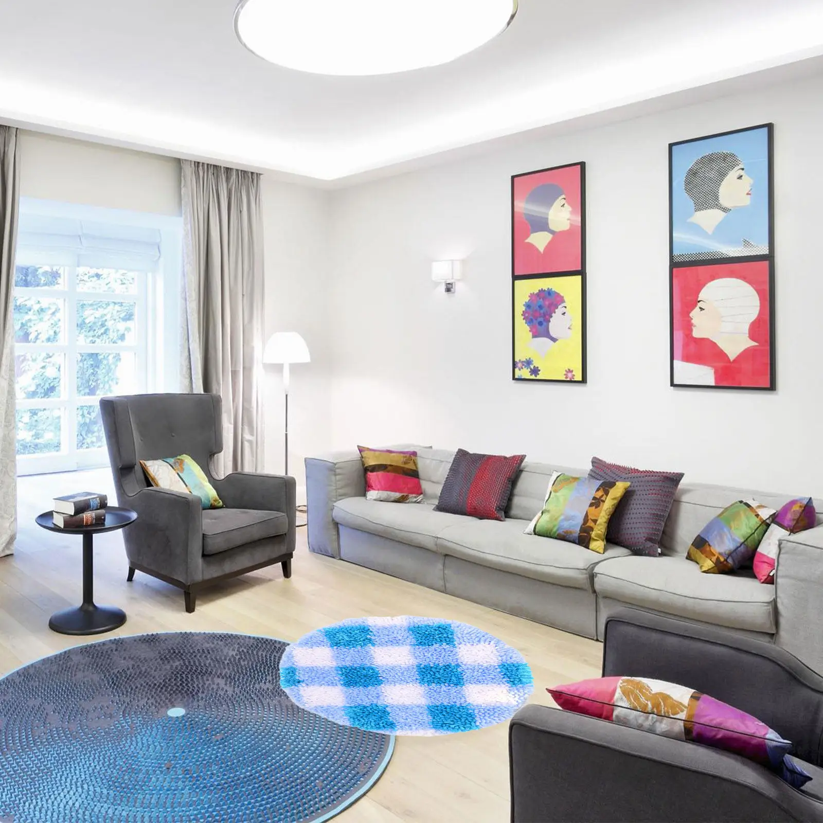 

1Set Multicolor Acrylic Yarn for Rug Knitting DIY Crochet Craft Mesh Pad Making Blankets Pillows Home Decor Projects