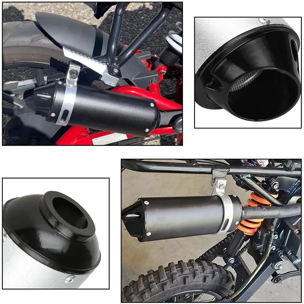 Motorcycle Exhaust Muffler 28mm / 32mm / 38mm Exhaust Pipe Tail Section Silencing System For Dirt Pitbike Atv