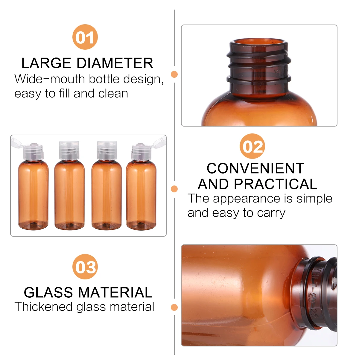 

20 Pcs Empty Subpackaging Bottles Plastic Lightweight Travel Storage Lotion Essential Oils Shower for Camping