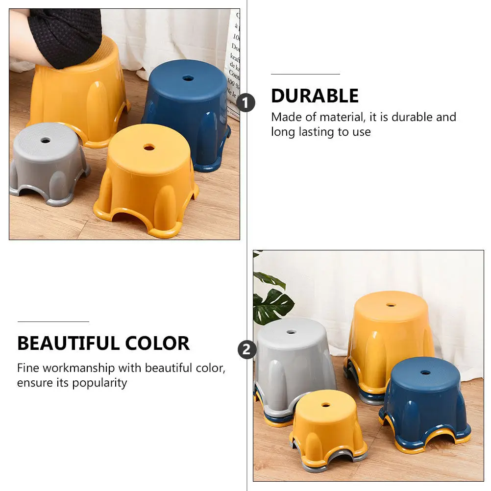Nordic Style PP Non-Skid Kids Stool Home Simple Foot Seat for Children Plastic Stool Furniture for Kids