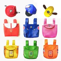 PAW Patrol Backpack Anime Figure Marshall Chase Rubble Skye Rocky Cosplay Hat Costume Carnival Cap Birthday Party Accessories