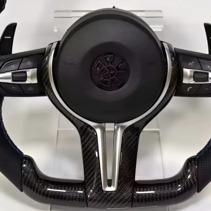 Car Steering Wheel Carbon Fiber Leather For BMW E70 X5 E71 X6 E90 E91 E92 E93 E89 Z4 E81 E82 E87 E88 Car Interior Accessories