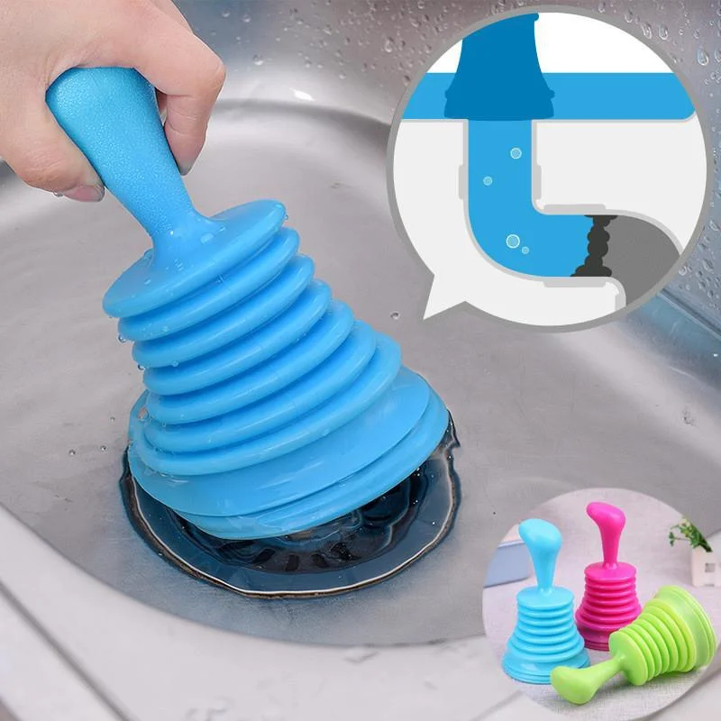 Pipeline Dredge Suction Cup Toilet Plungers Press Clean Sink Drain Pipe Bath Buster Sucker Clog Remover Rubber Plunger Tool