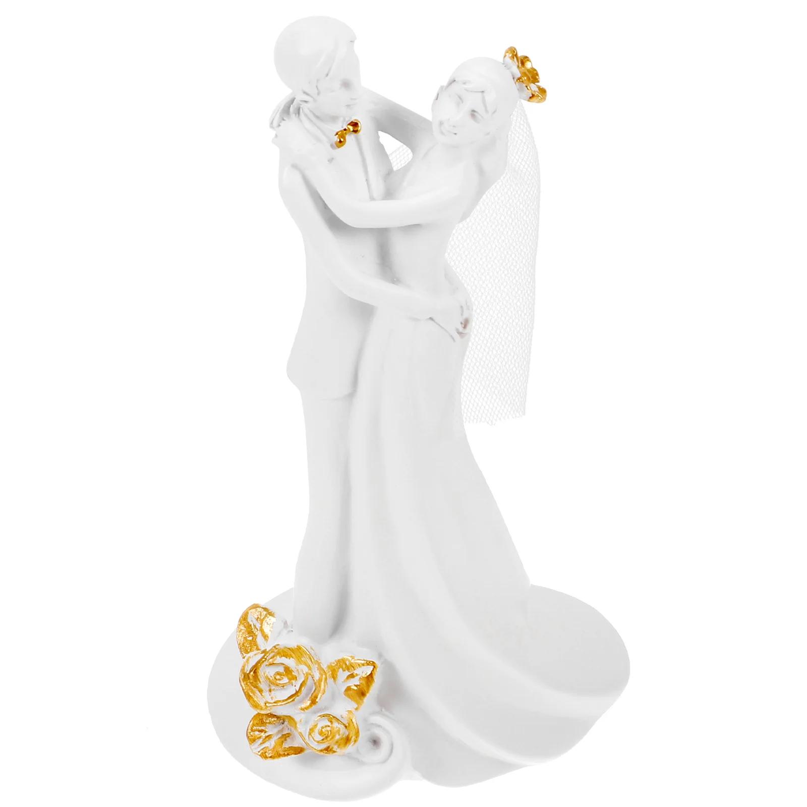 

Resin Couple Sculpture Wedding Decoration Bride Groom Statue for Indoor Space Portable Table Decor Hugging Lover Art Craft Gift