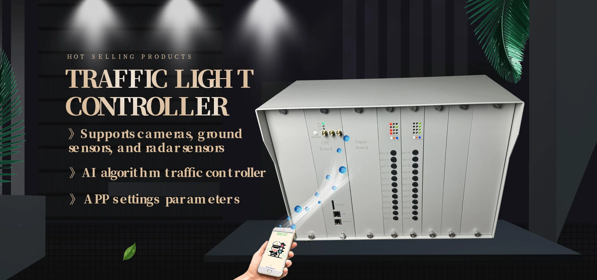 High-Quality 5 Years Warranty Input 42VAC 8 Phase AI Intelligent Traffic Light Controller System