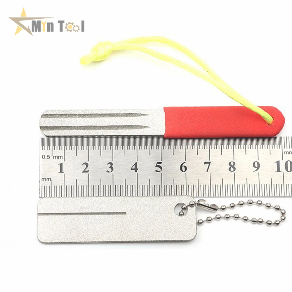 Double Side Hook Hone Fishing Hook File Line Stripper Knife Sharpener Mini Diamond Fishing Accessories Sharpening Tool