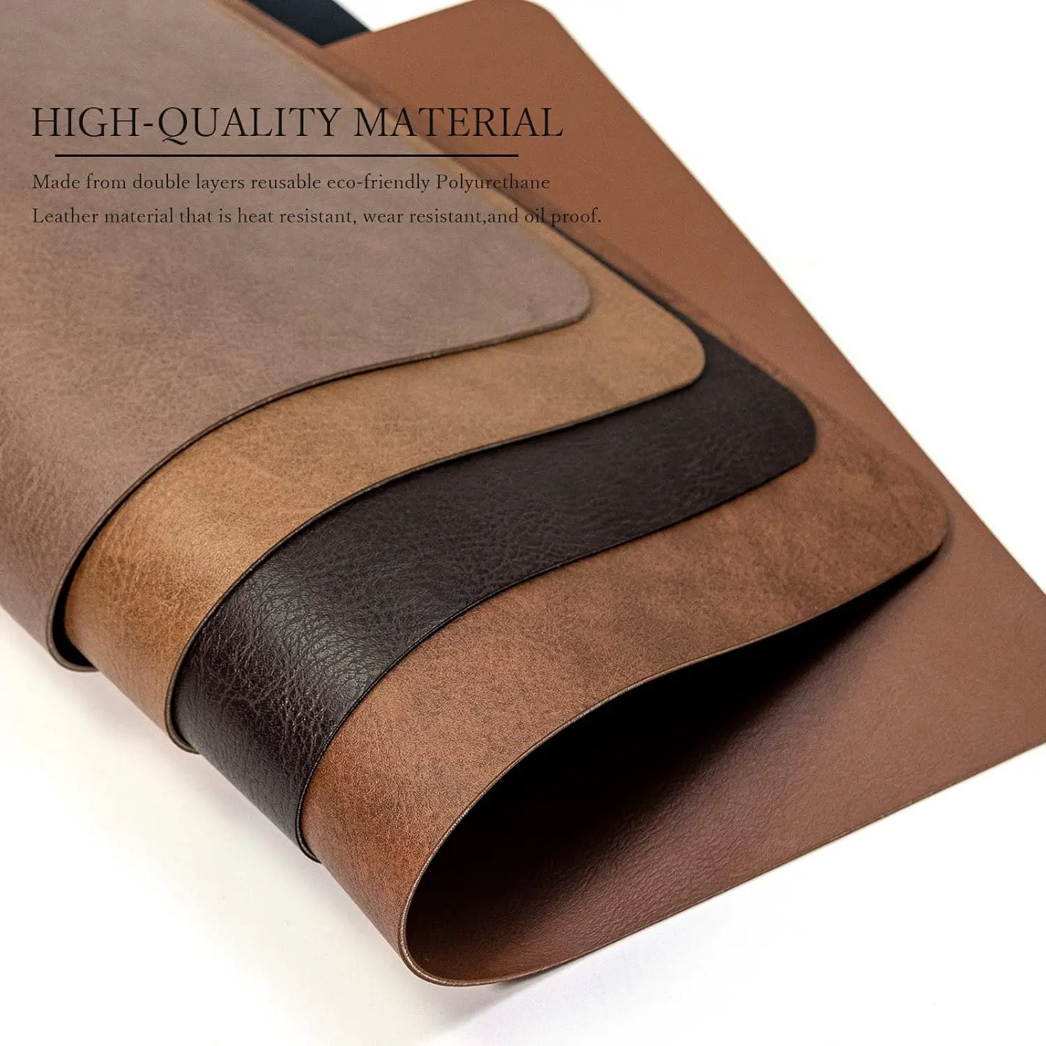 1/4/6pcs Home Kitchen Heat Resistant Leather Placemats Cafe bar Cleaning Wipeable Washable Place Mat Indoor Outdoor Mats & Pads