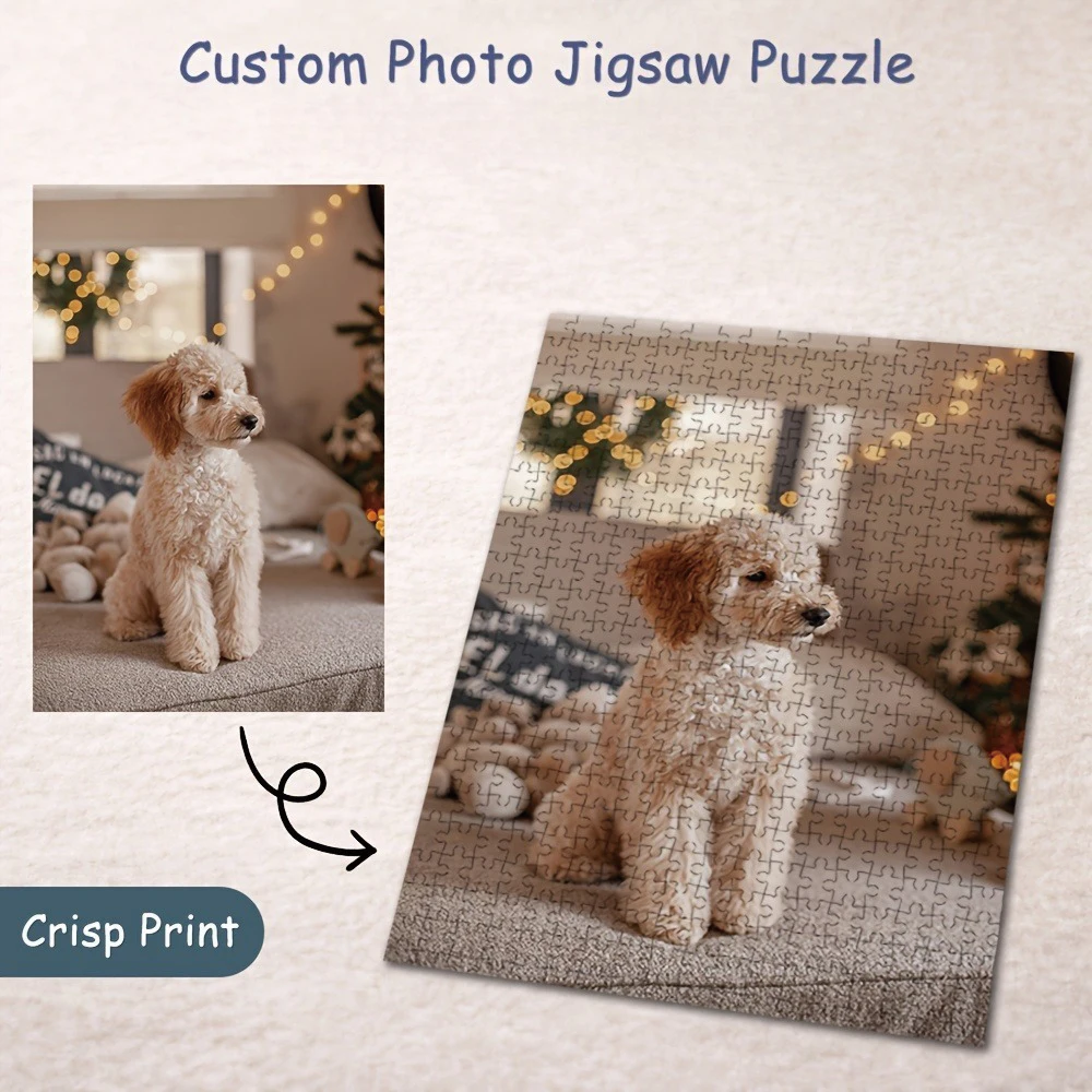 35/300/500/1000pcs Personalized Custom Photo Puzzle Wedding Photos Diy Toy for Kids Anniversary Festival Best Gift