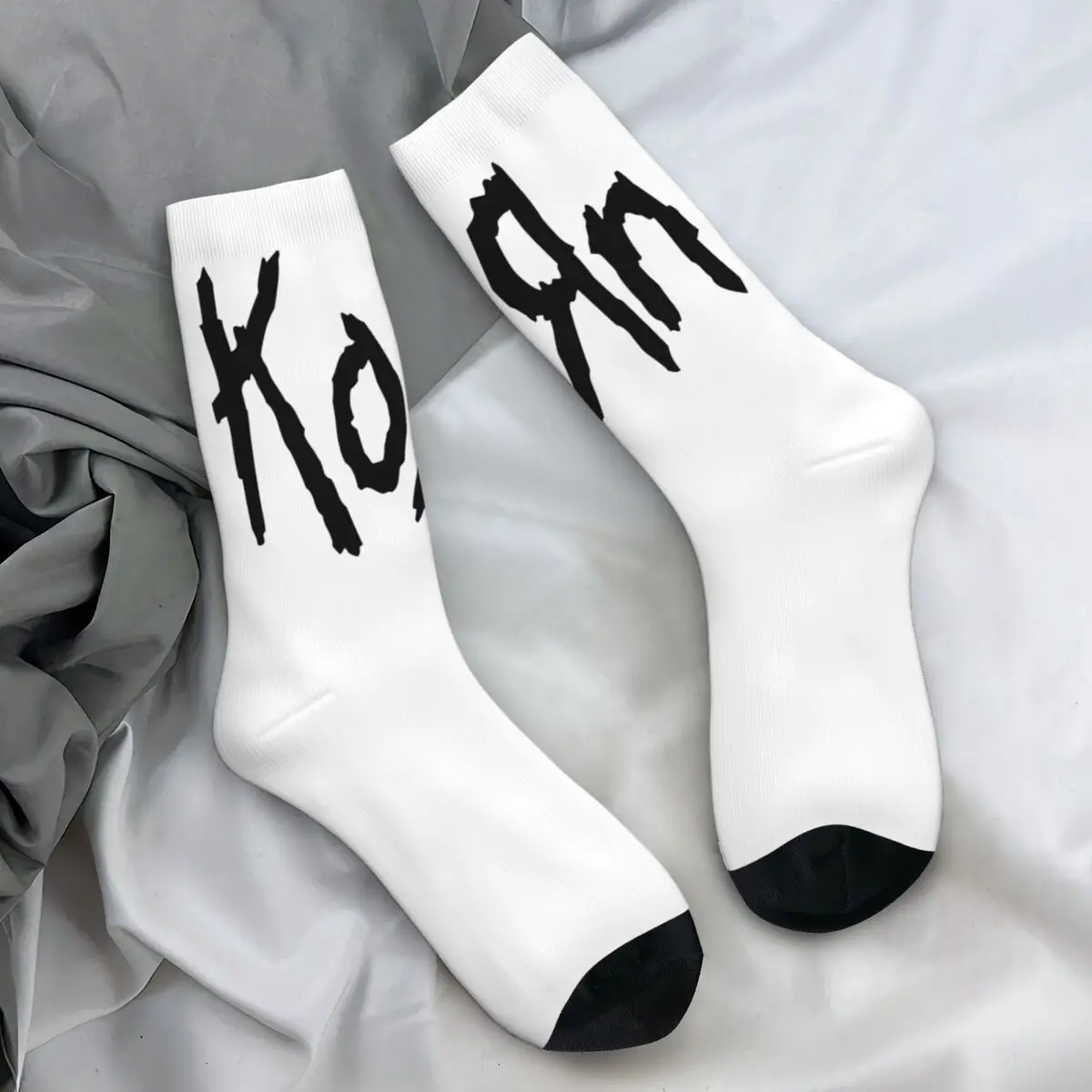 Men\'s Socks Korn Band Harajuku Music Rock Stockings Winter Retro Soft Socks Printed Running Anti Slip Socks