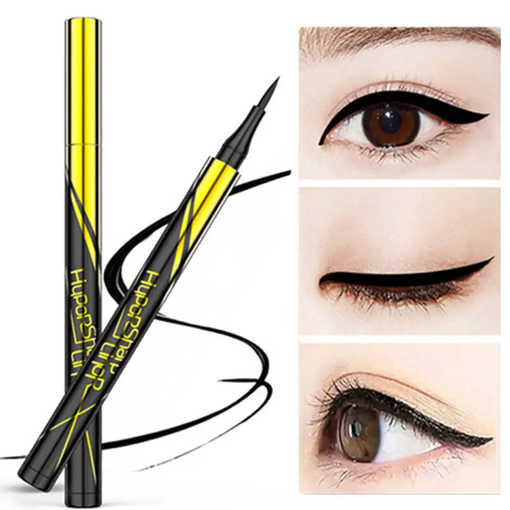 Black Liquid Eyeliner Waterproof Long Lasting Eye Liner Pencil Quick Drying Not Bloom Natural Eyeliner Liquid Pen Cosmetic Tools