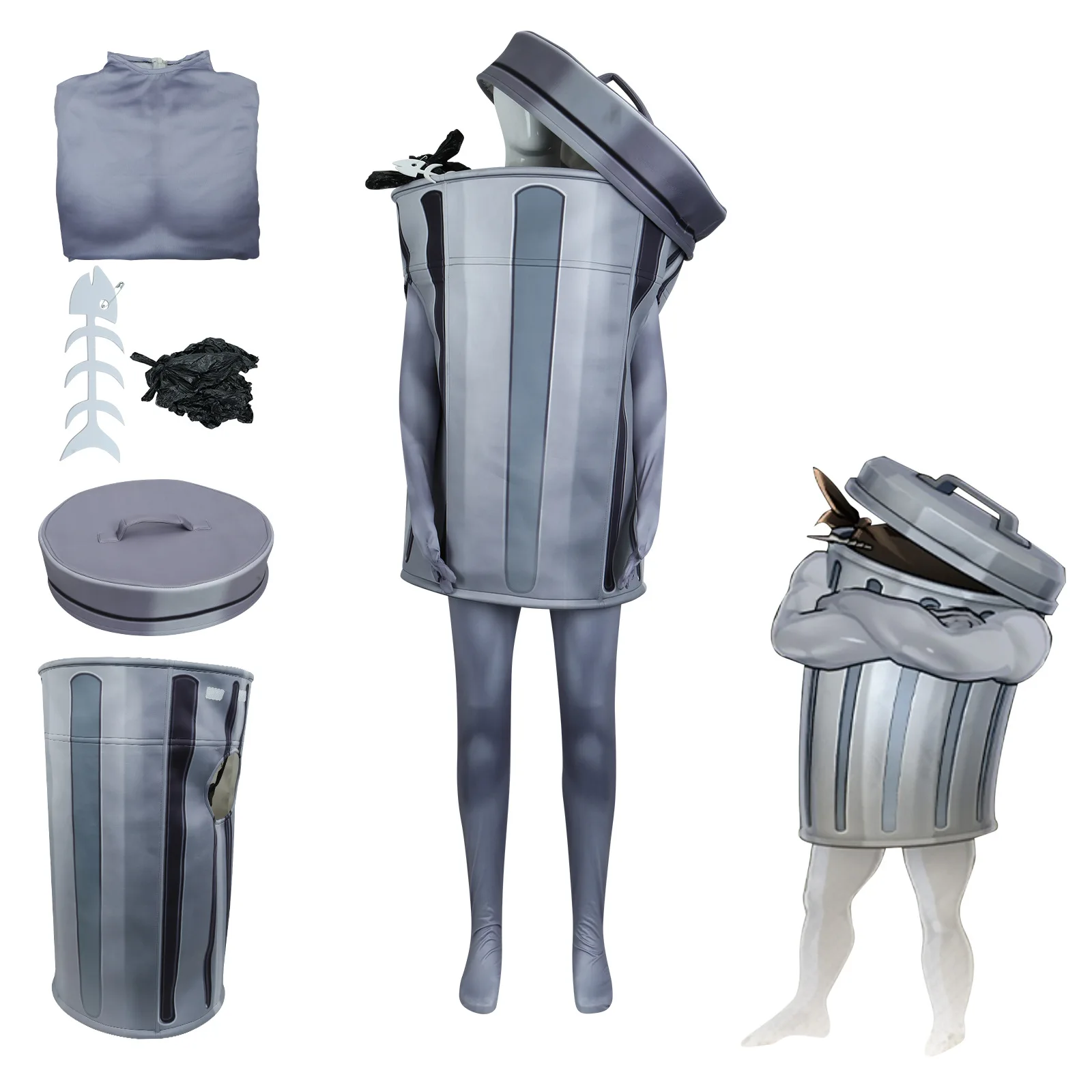 

Honkai: Star Rail Cosplay Game Costume Trashcan Warrior Combat Action figure Costume Toy Halloween Party costume Creative Gift
