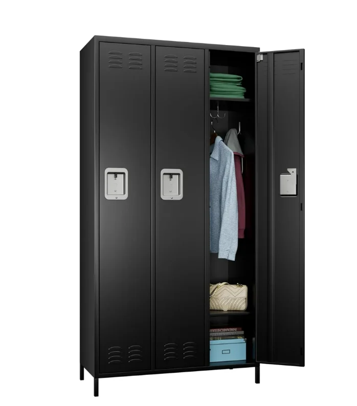Office Garage Metal Locker Metal File Cabinet 3 Door Steel Cabinet with Adjustable Shelving