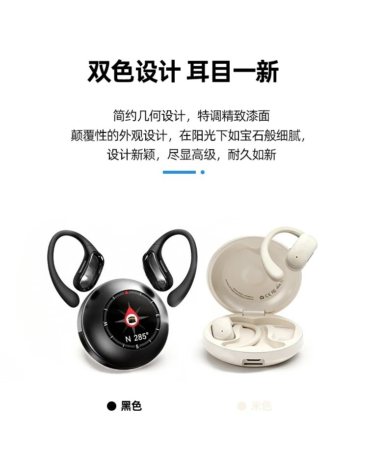 Bluetooth wireless ear-mounted intelligent real-time translation smart headset