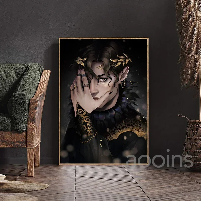 Feyre Archeron طباعة المحكمة الليلية سيدة عالية سارة J Maas ديكور المنزل جدار الفنون غرفة نوم غرفة المعيشة قماش اللوحة #4