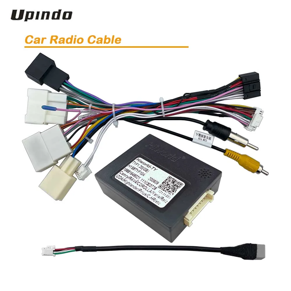

Кабель-переходник Upindo для автомагнитол Android с поддержкой CAN-шины, Plug and Play, для Toyota Camry Sienna