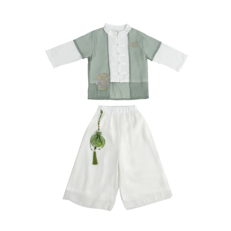 Hanfu Boy Summer Chinese Style New Children's Baby Ancient Style Handsome High-end Costume Thin