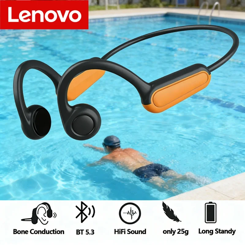 Bone Conduction IPX5 Headphones Bluetooth 5.4 Waterproof Wireless Sports Headset with Mic for Swimming Running Fitness Gym 2026