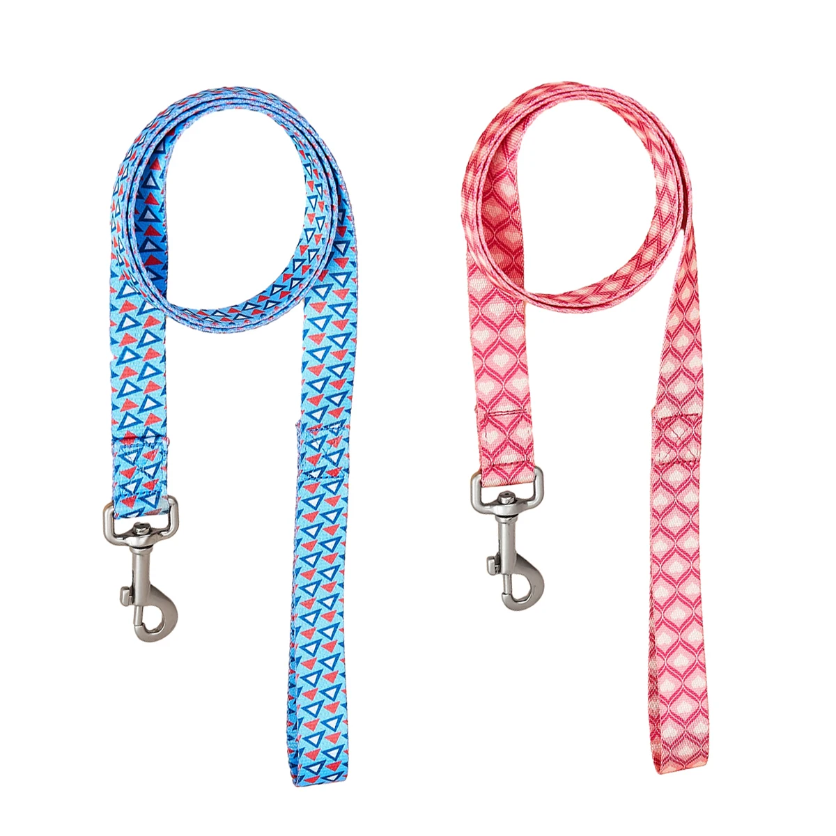 Colorful Silk-Print Cat & Dogs Lead Rope Fashion Nylon Dog Leashes Outdoor Comfortable Soft Walking Dog Rope Personalized Leash