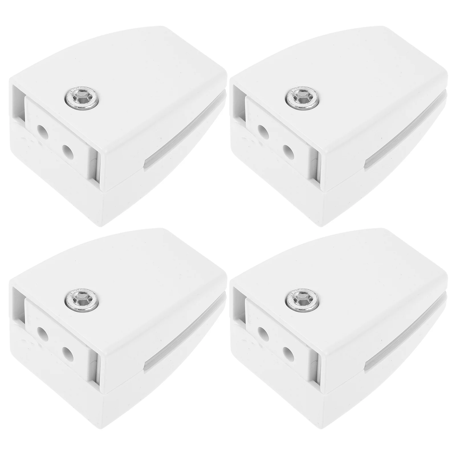 

4 Pcs Brackets Glass Baffle Clamp Cut off Desk Divider Furniture Partition Abs Office Clip