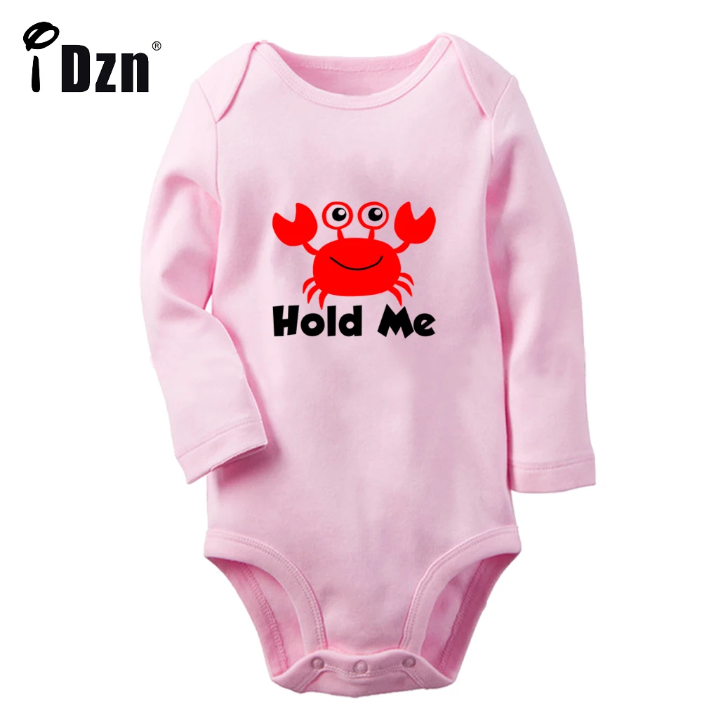 Hold Me Baby Boys Fun Animal Rompers Baby Girls Cute Little Crab Bodysuit Infant Long Sleeves Jumpsuit Newborn Soft Clothes