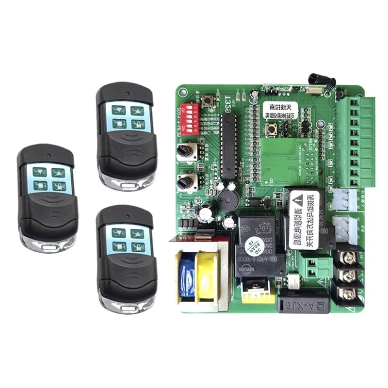 T24C Controller Board Wifi Sliding Gate Opener With 3 433Mhz Remote Control Motherboard Circuit Card For Automatic Gate