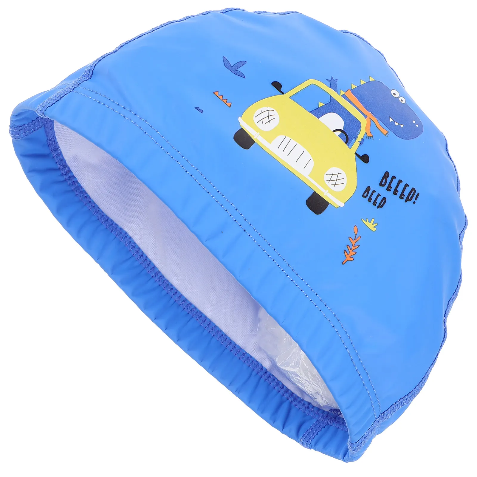 

Children Ear Protection Swim Cap Cartoon PVC Elastic Swimming Hat for Toddler Kids Waterproof Breathable Swim Head Cover