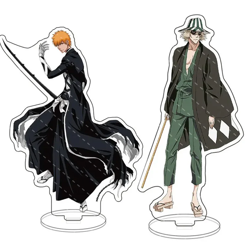 Anime Death God Acrylic Stand Model Plate Kurosaki Ichigo Kuchiki Rukia Hitsugaya Toshiro Cartoon Figures Standee Holder Gifts