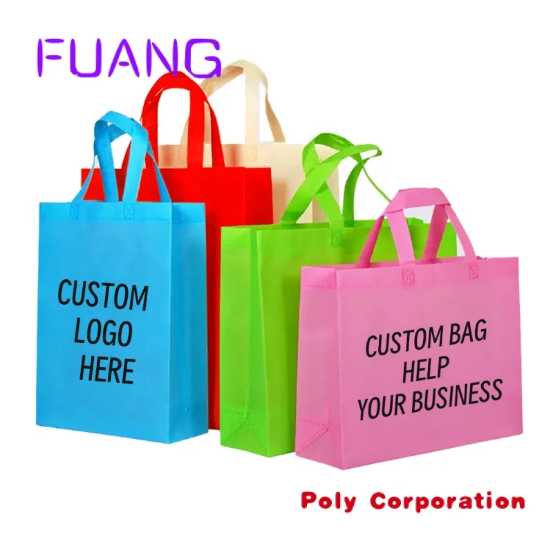 

Custom Friendly reusable grocery recycled eco bag pp nonwoven bags laminated non woven fabric carry shopping bag with custom pr