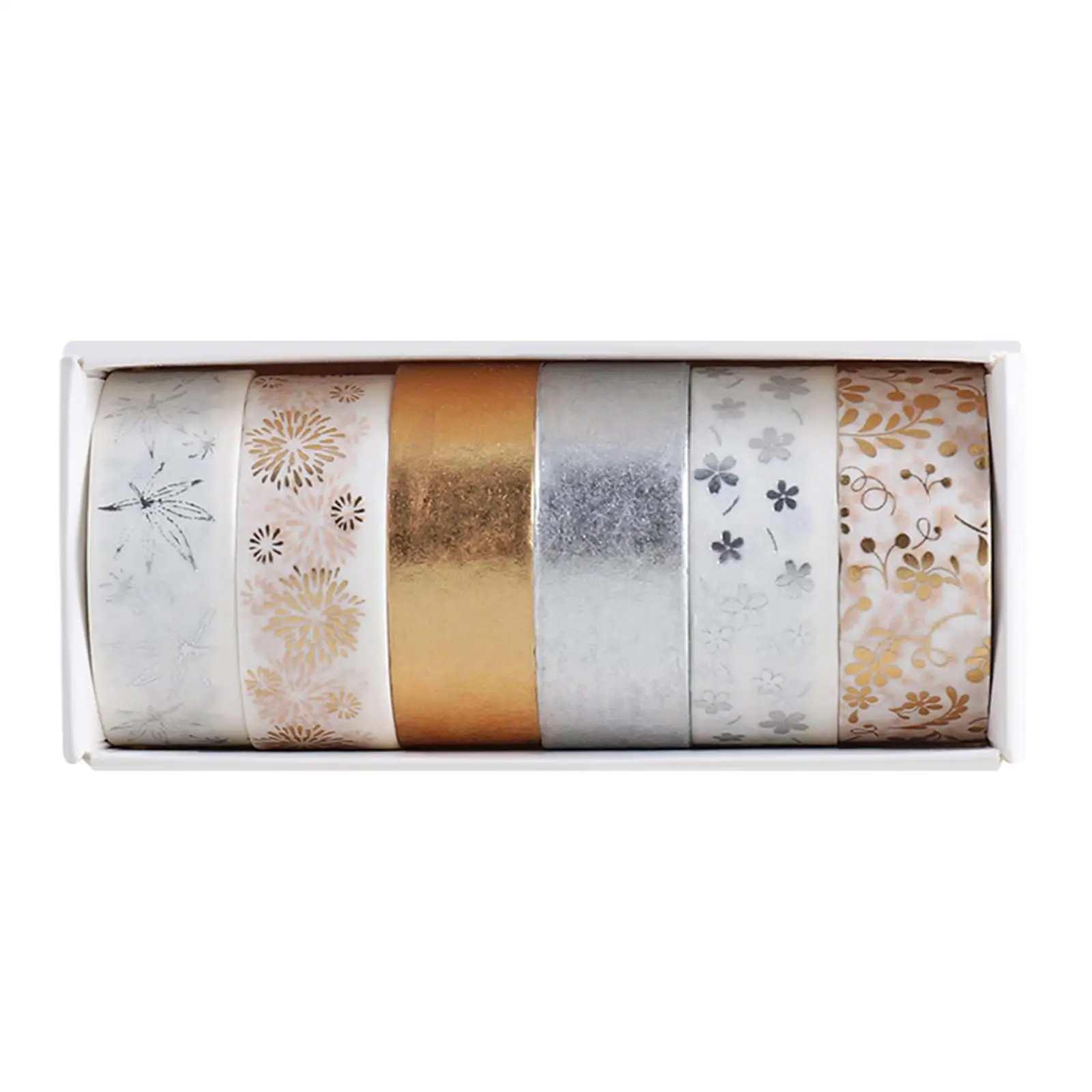 

6 Rolls Washi Tape Hot Stamping Decorative Paper Masking Tape for DIY Craft