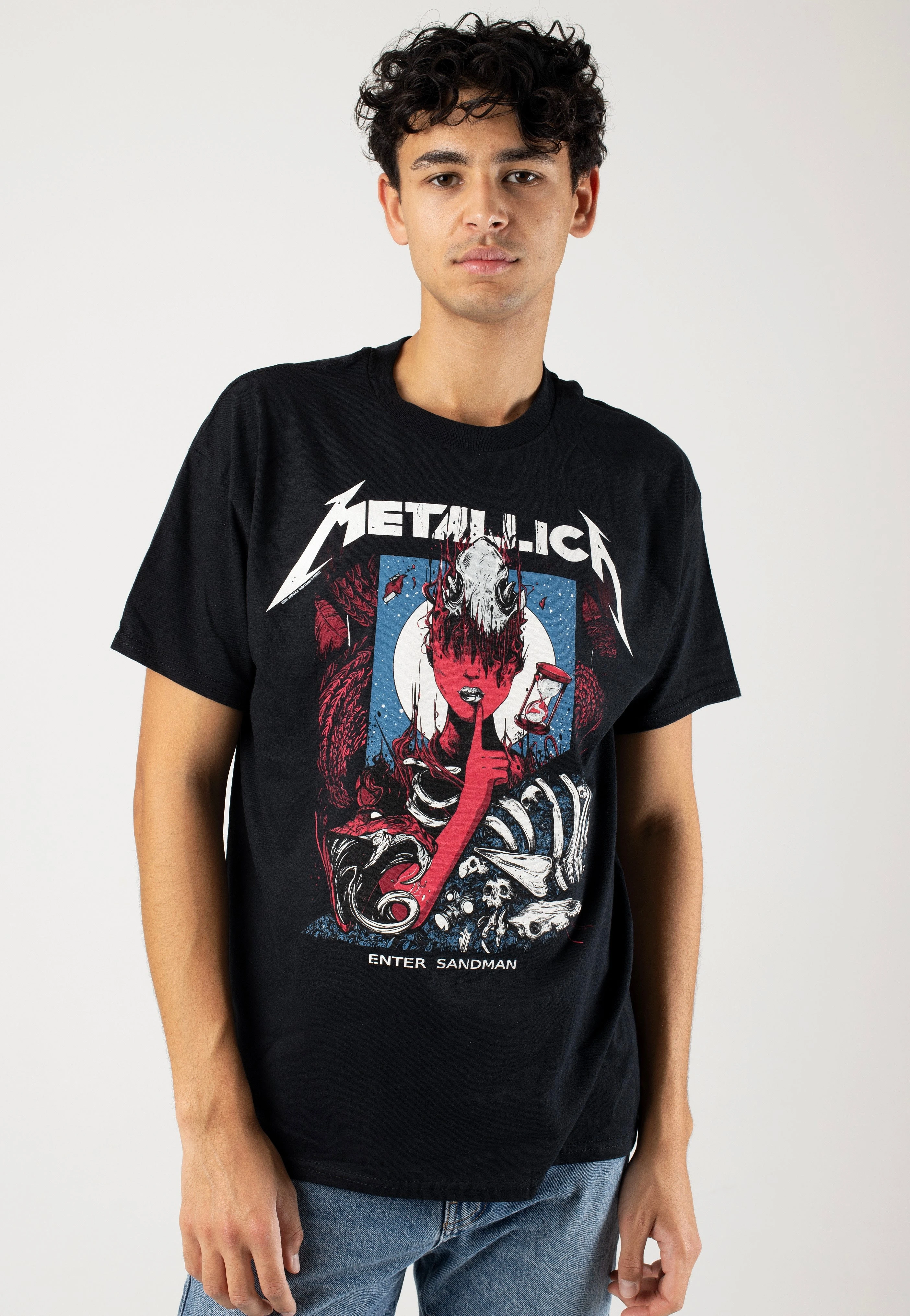 Ride The Lightning Tracks Metallica Band T-Shirt Baumwolle Grafik-T-Shirt Herren Damen Sommer Streetwear – Detail 9