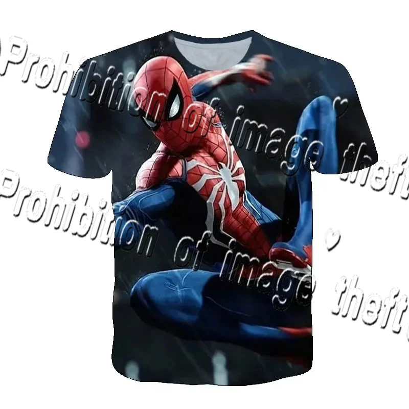 

Marvel Spider Man Superman Summer 3D Printed Quick Drying T-shirt for Adults and Children, Cool and Sweating Top