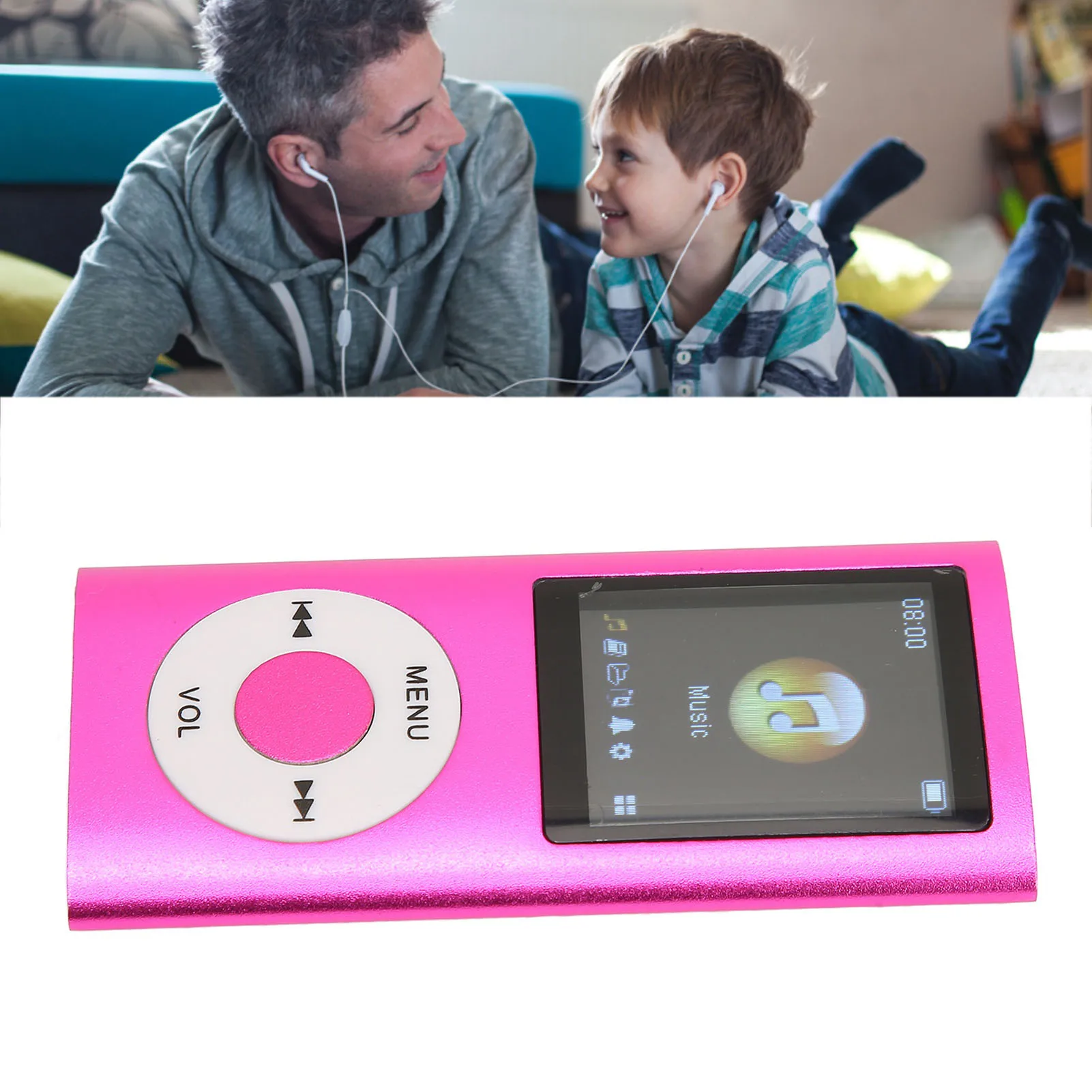 1.8in Player Support Memory Card Ultra Thin LCD MP3 Player with Bluetooth for Students Running Walking MP3 Player LCD Player