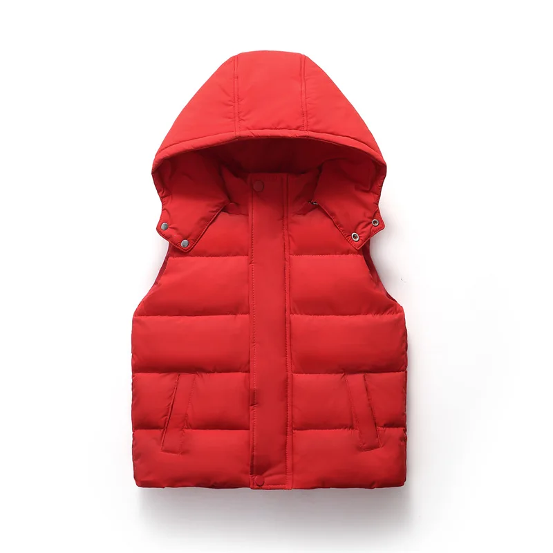 سترات بقلنسوة للأولاد والبنات لعام 2021 معطف للأطفال من القطن للأسفل معطف للخريف والشتاء للأطفال الرضع صدرية دافئة ملابس خارجية 4-10 سنوات