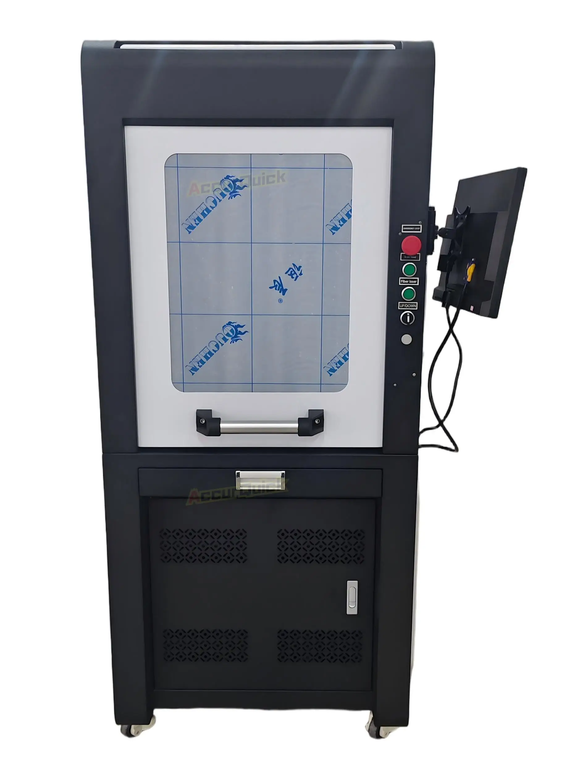 Raycus 50W Fiber Laser Marking Machine for Metal Plastic with Auto Focusing Function