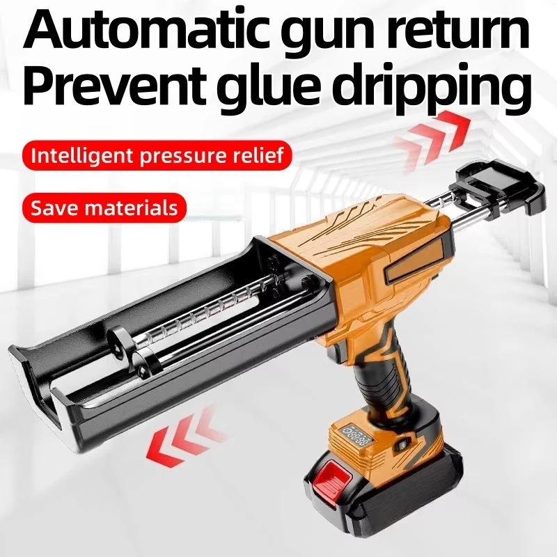 18V rechargeable cordless double tube glue gun, industrial grade battery seal, factory direct sales