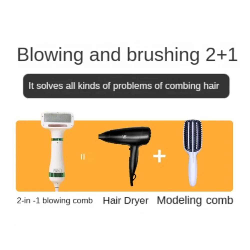 2 In1 Pet Dog Dryer Quiet Dog Hair Dryers Comb Brush Grooming Cat Hair Comb Puppy Fur Blower Adjustable Temprature Water Blower