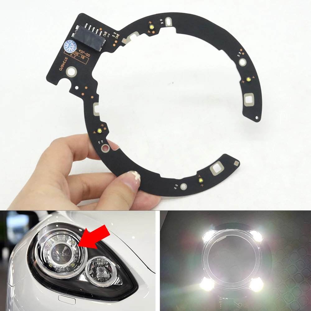 白色 LED ボードヘッドランプ DRL バラスト回路光源チップポルシェカイエンマカンパナメーラ 718 ケイマンボクスター