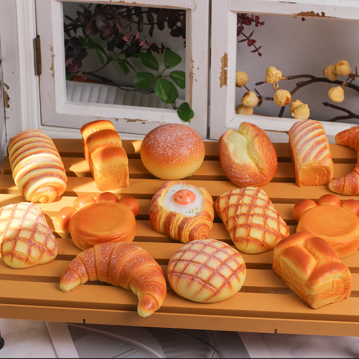 1 Slow Rebound Small Croissant/Pineapple Bag Cartoon Pinch Decompression Props Decorative Ornaments