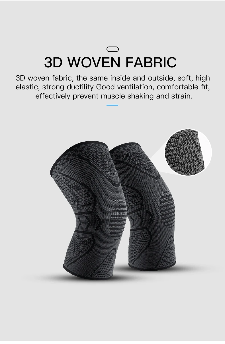 1 stück Fitness Laufen Radfahren Knie Hosenträger Elastische Nylon Knie Brace Für Sport Kompression Knie Pad Hülse Basketball Volleyball – Detail 8