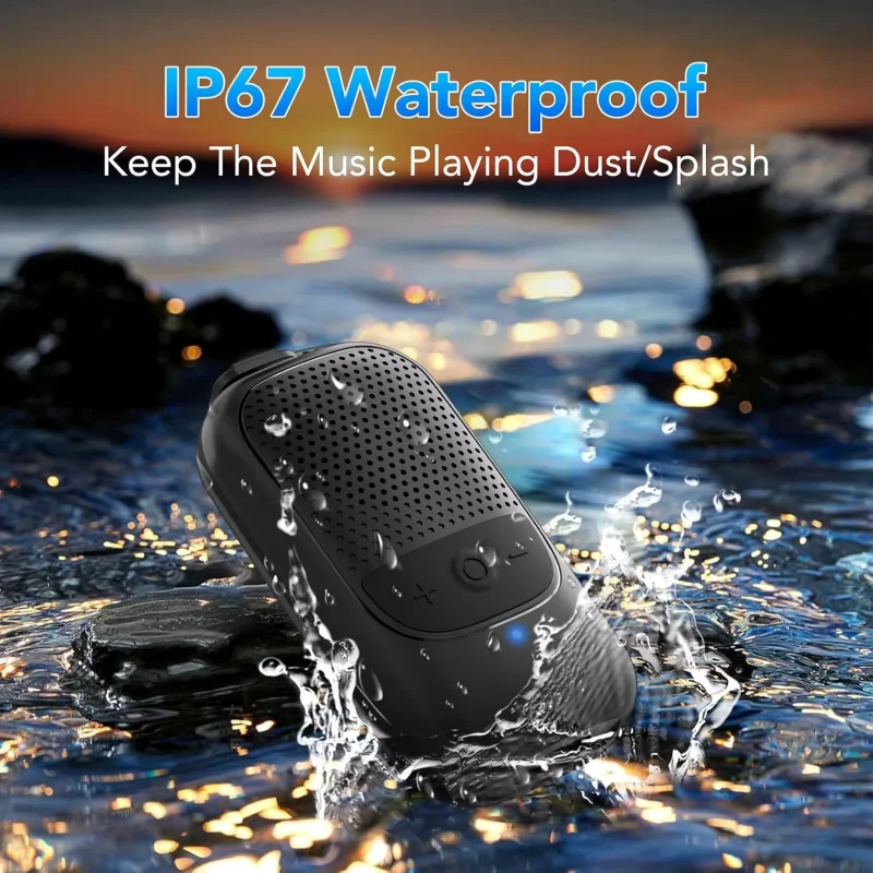 Mini alto-falante bluetooth wearable clip-on alto-falantes portáteis sem fio microfone enc embutido chamada mãos-livres para trabalho esportes ao ar livre