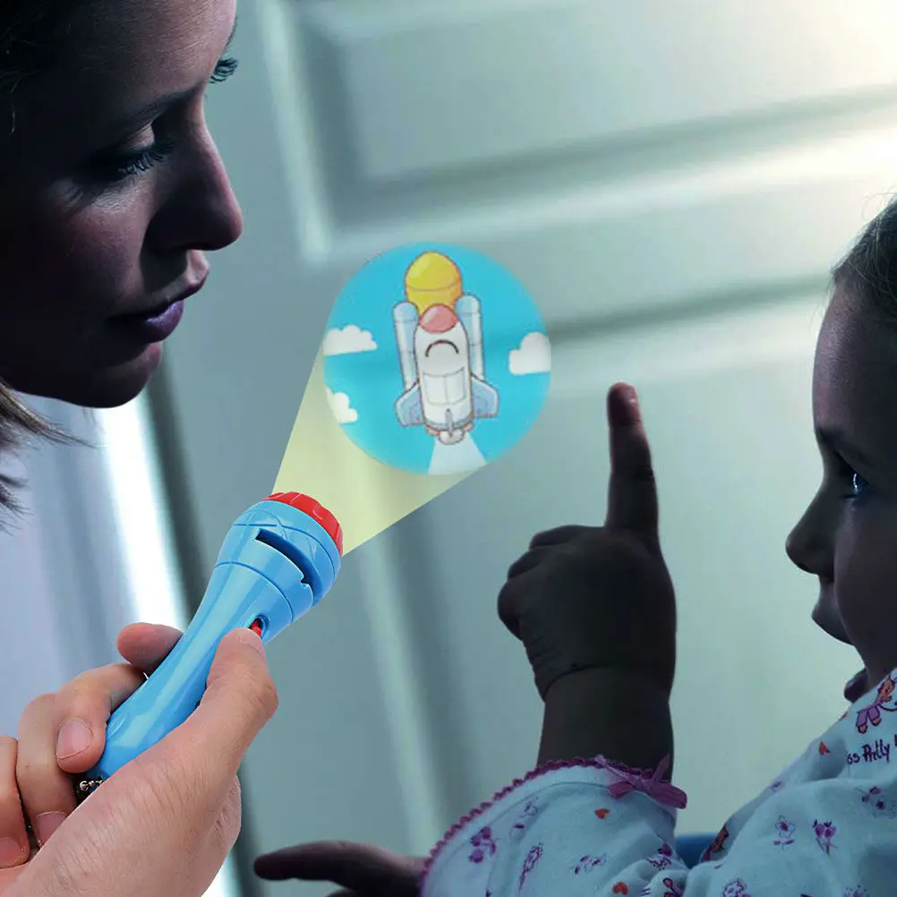 1Pcs Projection Torch for Unique Adorable Design Easy Carry Storage Educational Tool Enhances Cognition Interest in