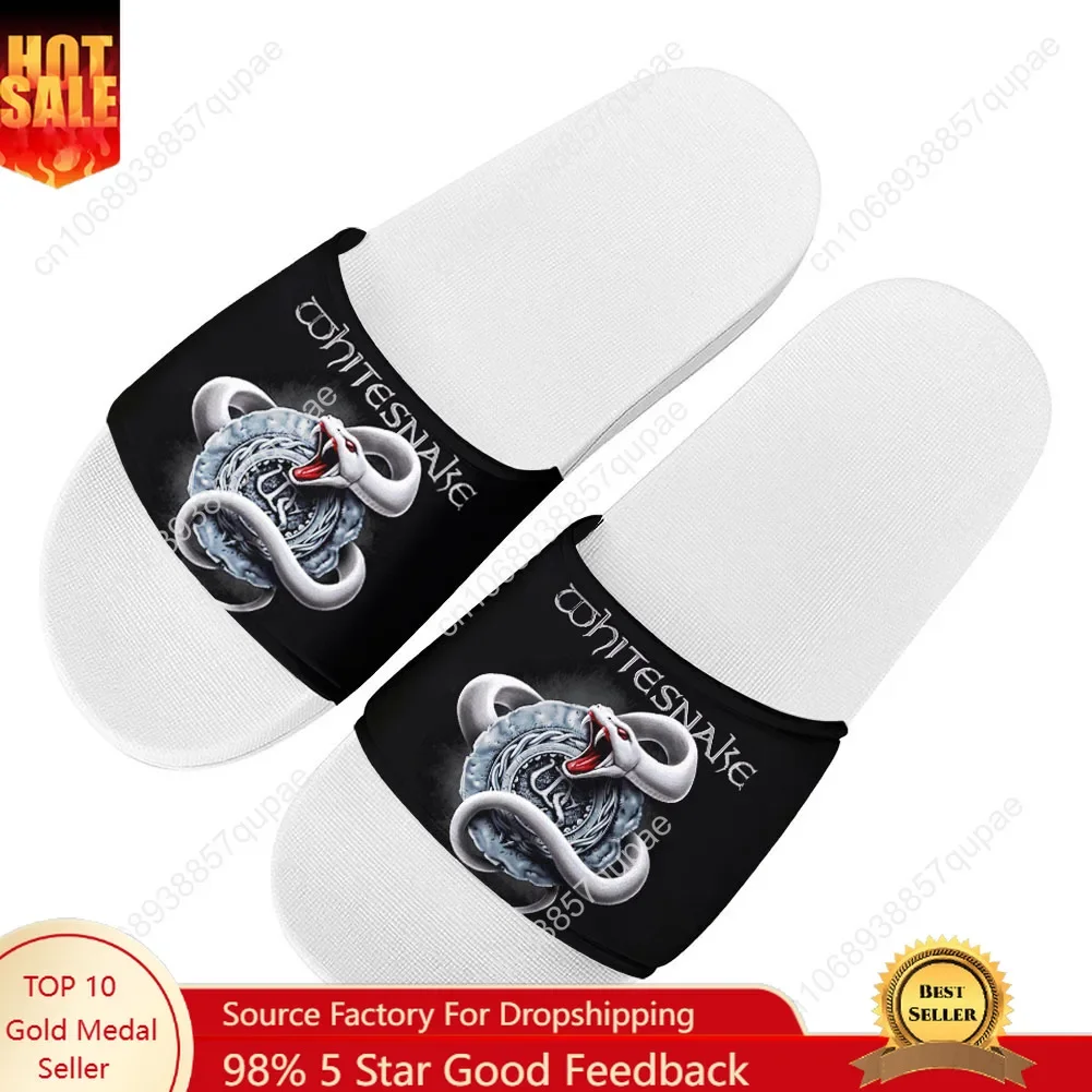 Whitesnake Music Rock Band Slippers Home Water Shoes Men Women Teenagers Beach Pool Sandals High Quality Custom Summer Slipper