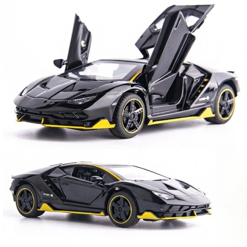 

1:32 Simulation Alloy Lambo 770 Sports Car Model, Children's Sound and Light Pull-back Toy Car, Wholesale