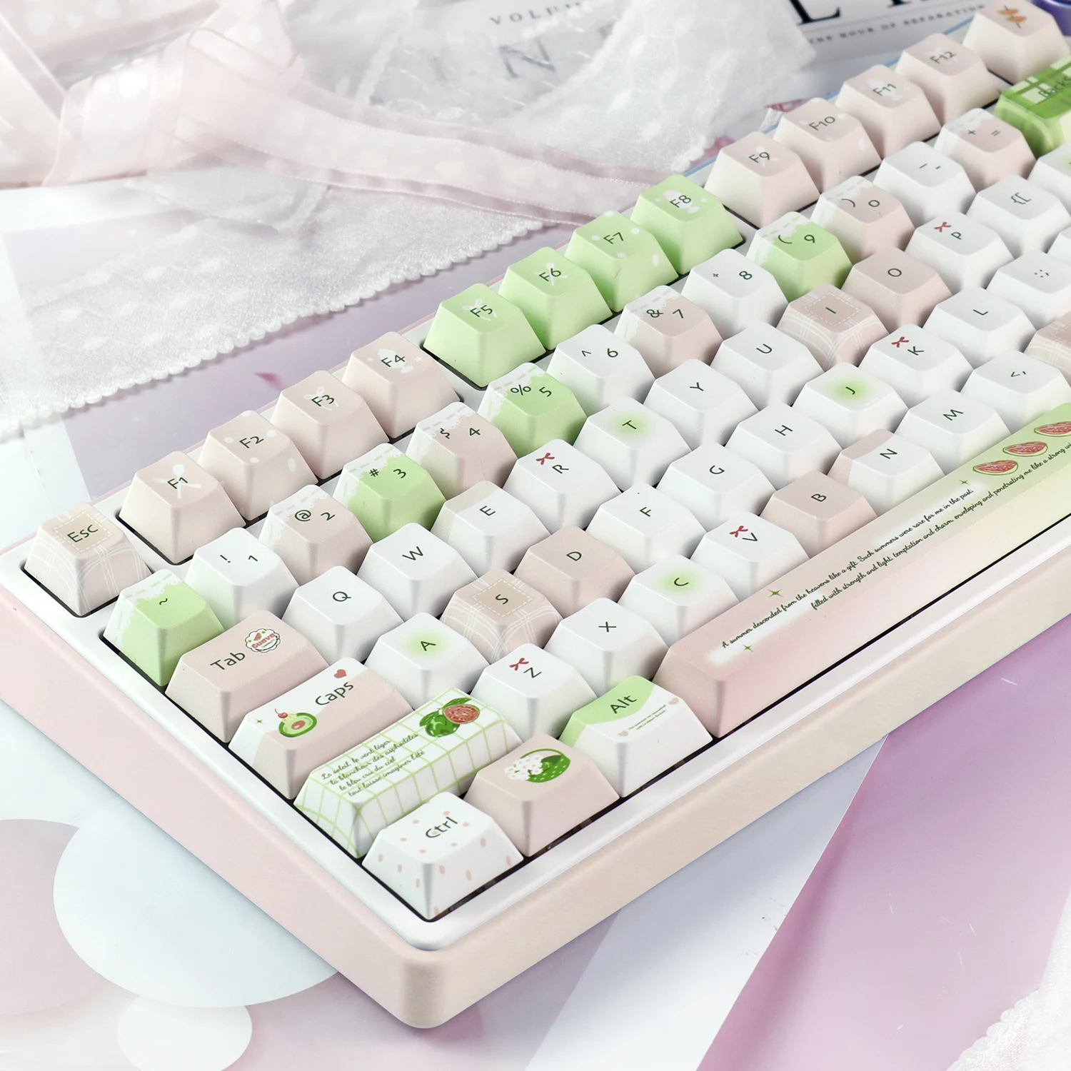 

Оригинальный колпачок для клавиш Guava, оригинальный полный пятисторонний процесс горячей сублимации, 133 клавиши, полный комплект